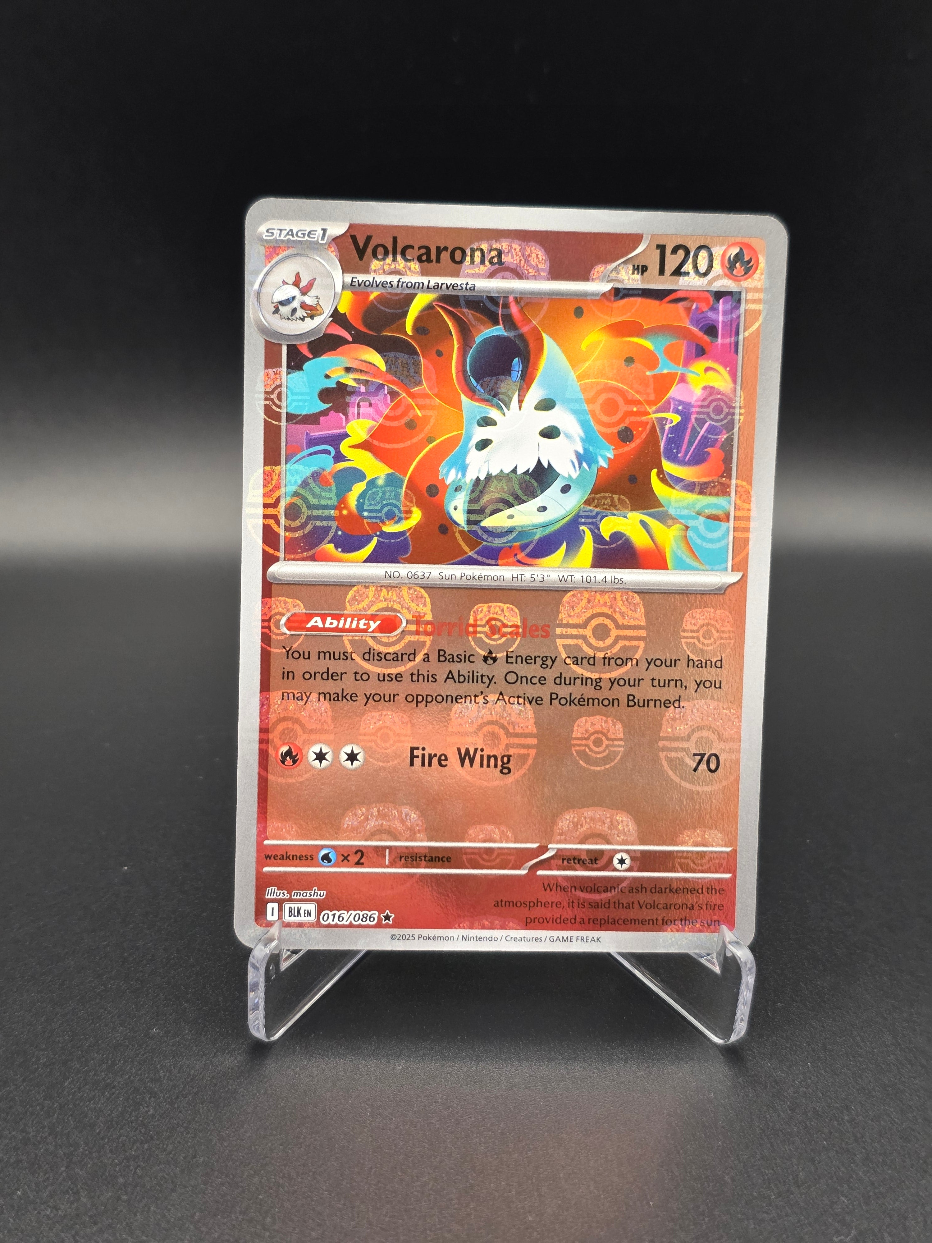 Volcarona Masterball - BLK - 016/086 - NM